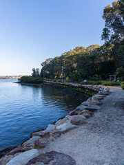 Fototapeta premium Parramatta River coastline at Meadowbank park, Sydney, Australia.