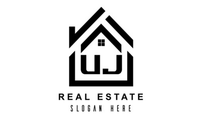 UJ real estate house latter logo