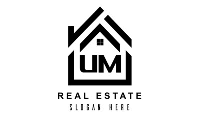 UM real estate house latter logo