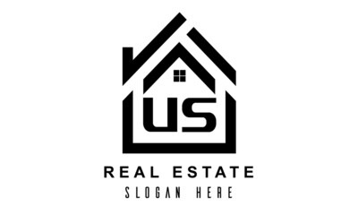 US real estate house latter logo