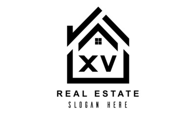 XV real estate house latter logo