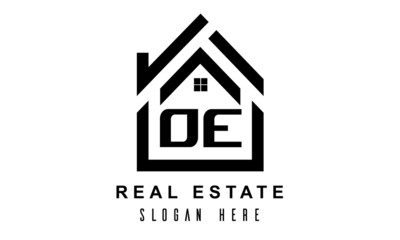 OE real estate house latter logo