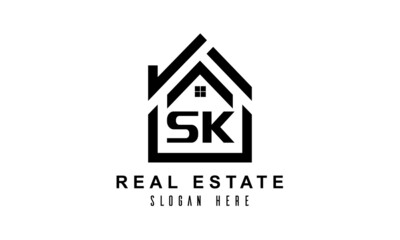 SK real estate house latter logo