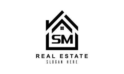 SM real estate house latter logo