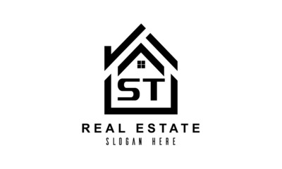 ST real estate house latter logo