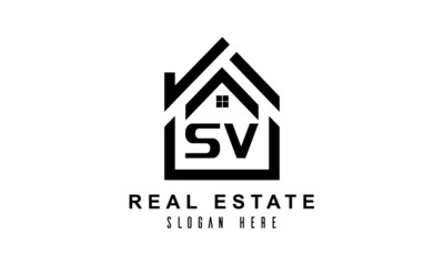 SV real estate house latter logo