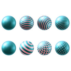 Abstract 3d realistic spheres set