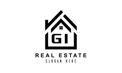GI real estate house latter logo