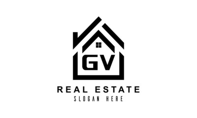 GV real estate house latter logo