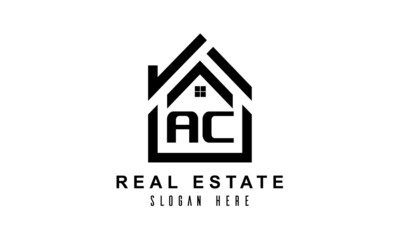 AC real estate house latter logo