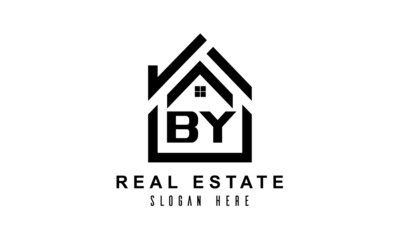 BY real estate house latter logo