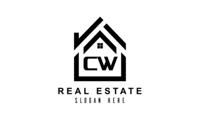 CW real estate house latter logo