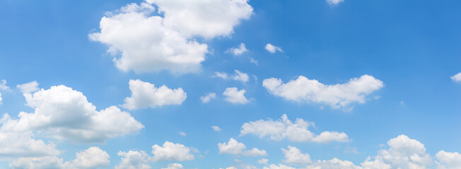 Obraz na płótnie Canvas Panorama of blue sky for background and texture