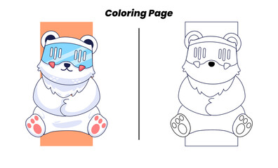 cute cat with coloring pages