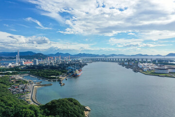 Naklejka premium 香川県高松市 高松市の風景