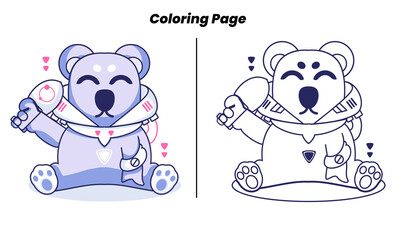 cute koala with coloring pages