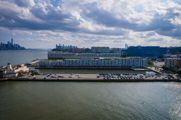 Aerial of Weehawken New Jersey 