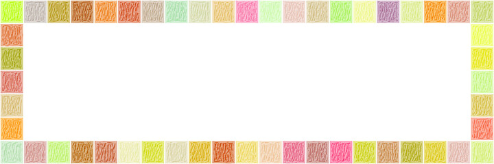 Vector frame, multicolor mosaic of squares