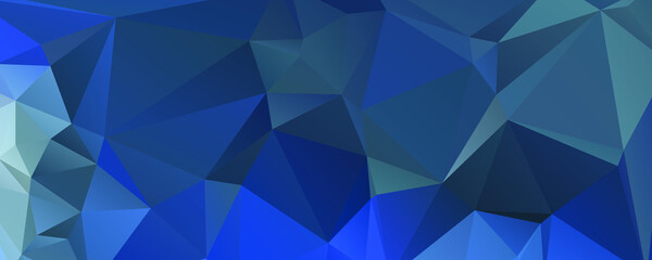 Abstract Blue Color Polygon Background Design, Abstract Geometric Origami Style With Gradient