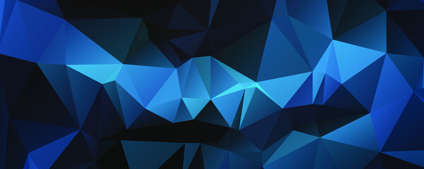 Obraz premium Abstract Blue Color Polygon Background Design, Abstract Geometric Origami Style With Gradient
