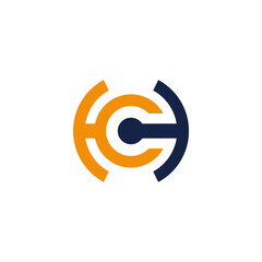 technology logo icon vector with letter c
