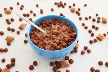 breakfast in a plate golobuy on a white background