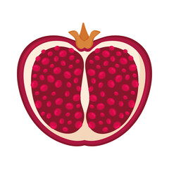 half pomegranate fruit