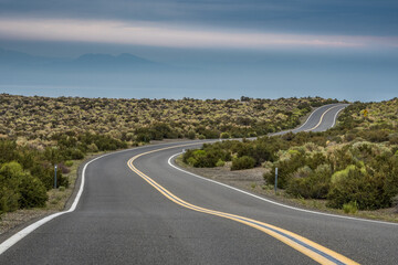 Road along south shore of Mono Lake