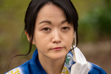 女性の浴衣姿