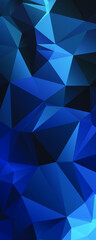 Abstract Blue Color Polygon Background Design, Abstract Geometric Origami Style With Gradient