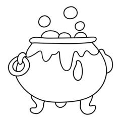 Halloween Cauldron illustration for web, wedsite, application, presentation, Graphics design, branding, etc.