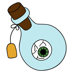 Halloween eyeball ghost flat color illustration for web, wedsite, application, presentation, Graphics design, branding, etc.