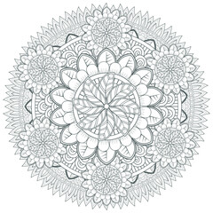 Printable Doodle flowers in monochrome for coloring page, cover, wedding invitation, greeting card, wall art isolated on white background. Hand drawn sketch for adult anti stress coloring page.