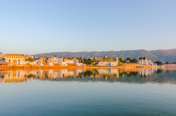 Obraz premium The Oasis of Pushkar in the State of Rajasthan, India