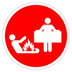 Fire Blanket Symbol Sign, Vector Illustration, Isolate On White Background Label. EPS10
