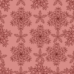 pattern with floral elements and interesting doodles