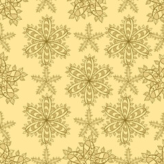 pattern with floral elements and interesting doodles