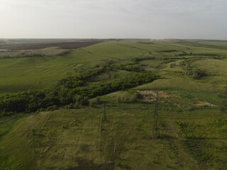 Obraz premium Природа самарской области с дрона 