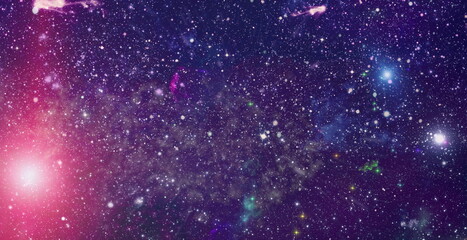dark outer space scene with many different stars, planets