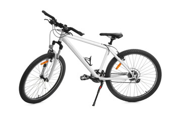 Fototapeta na wymiar Modern sport mountain bike on white background