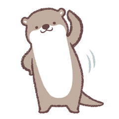 体操をするカワウソ