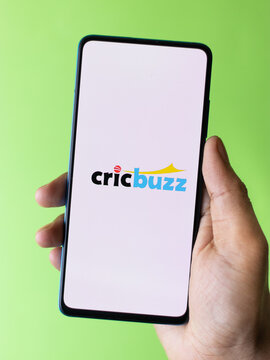 Assam, india - Augest 15, 2020 : Cricbuzz a sports news website logo on phone screen.