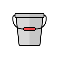 bucket with shadow icon