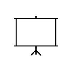 Linear billboard vector icon