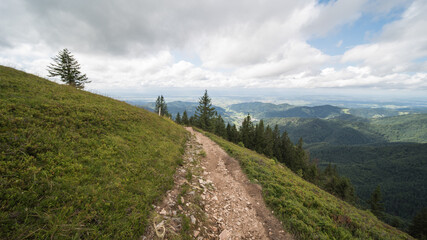 landscape in southern germany on the belchen, the belchen is a 1414m high mountain. and a beautiful viewpoint in the region.
