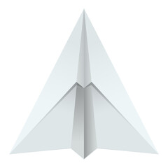 White paper plane. Isolated illustration