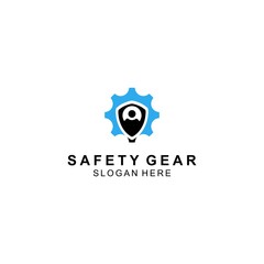 inspiration logo symbol of security of corporate machine machine work equipment, design of company emblem template