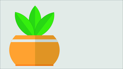 Indoor plant flat color illustration set. Realistic houseplant in pot on isolated background. Exotic plant with stems and leaves.