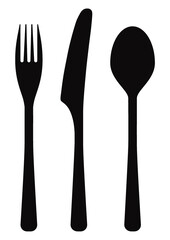 fork knife spoon, vector isolated
