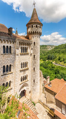 Fototapeta na wymiar View at the Tower above the Holy Door in Rocamadour - France